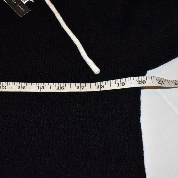 Joan Vass Long Sleeve Viscose Blend Pullover Hoodie Knit Sweater Top Size L - Picture 6 of 8